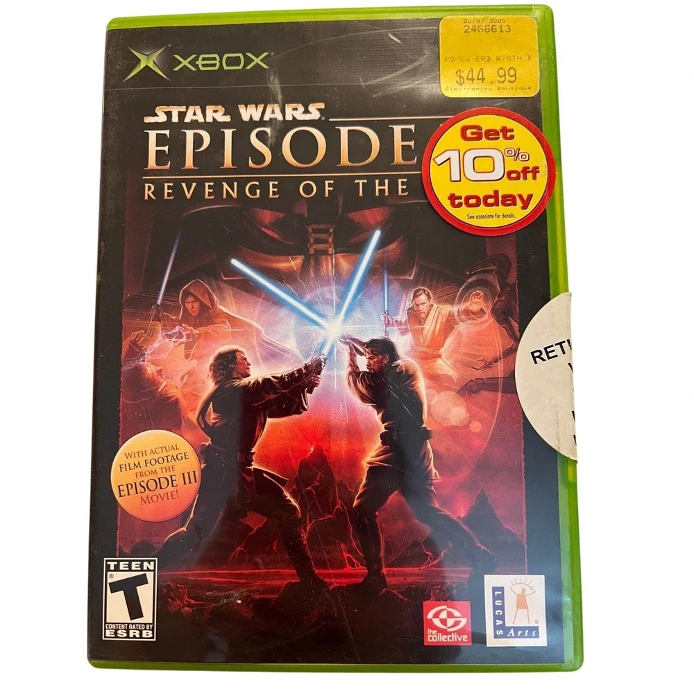 Star Wars Episode III Revenge of the Sith Microsoft Xbox 2005 CIB LucasArts‎
